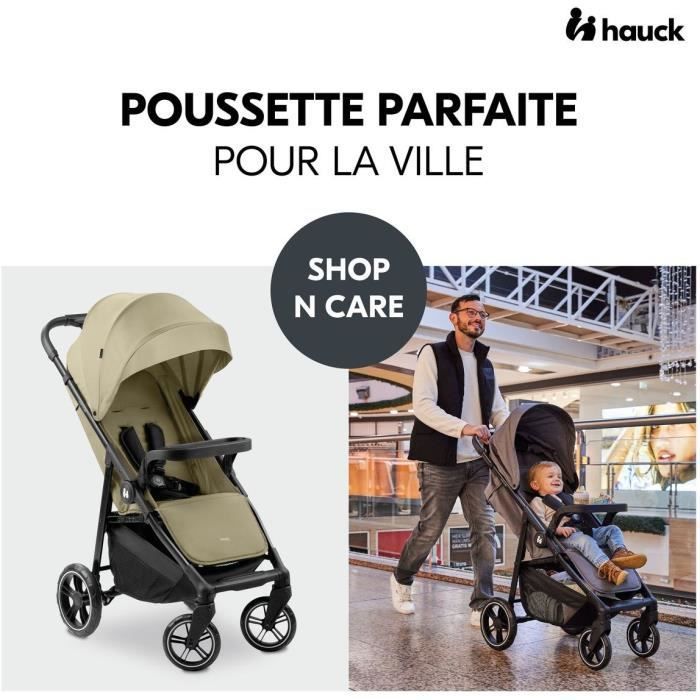 HAUCK - Poussette compacte - SHOP N CARE - 4 roues - Olive