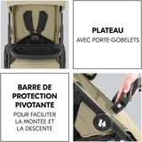 HAUCK - Poussette compacte - SHOP N CARE - 4 roues - Olive