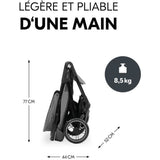 HAUCK - Poussette compacte - SHOP N CARE - 4 roues - Gris