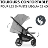 HAUCK - Poussette compacte - SHOP N CARE - 4 roues - Gris