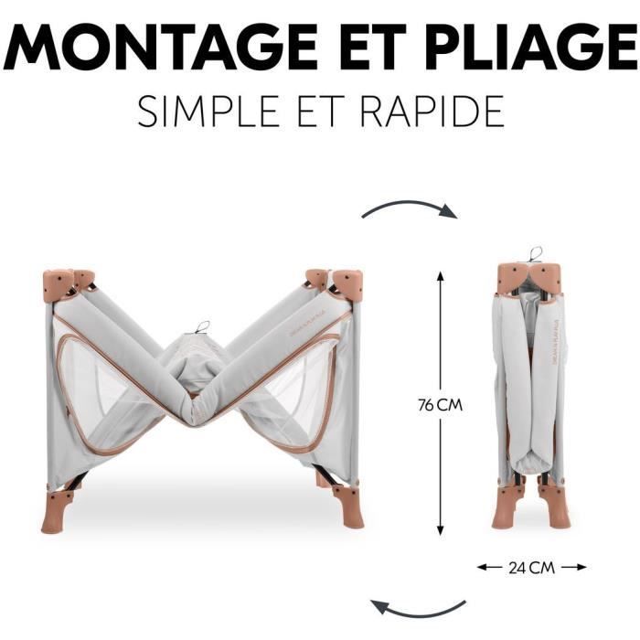 Lit de voyage - HAUCK - DREAM N PLAY PLUS - 60 x 120 cm - Des la naissance - Pliable - Dusty Cork