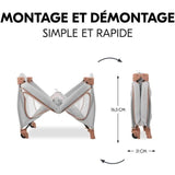 Lit de voyage - HAUCK - SLEEP N PLAY GO PLUS - 60 x 120 cm - Des la naissance - Pliable - Roulettes - Dusty Cork