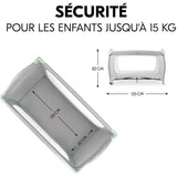 Lit de voyage - HAUCK - SLEEP N PLAY GO PLUS - 60 x 120 cm - Des la naissance - Pliable - Roulettes - Dusty Mint