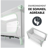 Lit de voyage - HAUCK - DREAM N PLAY PLUS - 60 x 120 cm - Des la naissance - Pliable - Dusty Mint