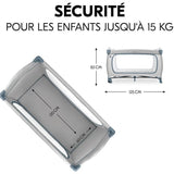 Lit de voyage - HAUCK - SLEEP N PLAY GO PLUS - 60 x 120 cm - Des la naissance - Pliable - Roulettes - Dusty Bleu