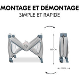 Lit de voyage - HAUCK - SLEEP N PLAY GO PLUS - 60 x 120 cm - Des la naissance - Pliable - Roulettes - Dusty Bleu