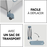 Lit de voyage - HAUCK - SLEEP N PLAY GO PLUS - 60 x 120 cm - Des la naissance - Pliable - Roulettes - Dusty Bleu