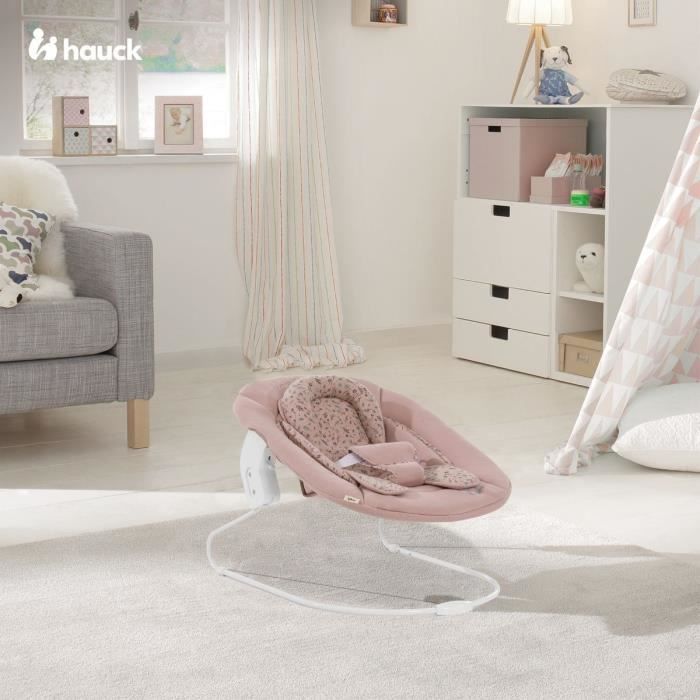 Transat - HAUCK - ALPHA BOUNCER 2-en-1 - Des la naissance - Harnais 3 points - Bambi Rose