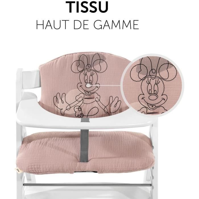 Coussin pour chaise haute - HAUCK - Anti-dérapant - Minnie Rose