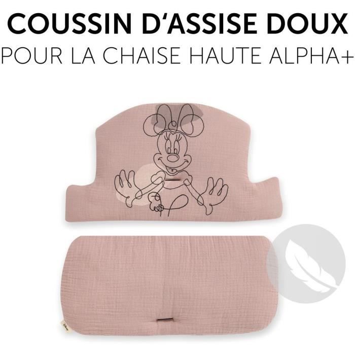 Coussin pour chaise haute - HAUCK - Anti-dérapant - Minnie Rose