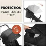 HAUCK - Poussette tout terrain - RAPID 3 Air - 3 roues - Pliage a 1 main - Noir