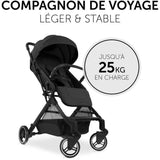 HAUCK - Poussette compacte - TRAVEL N CARE - 4 roues - Pliage a 1 main - Noir