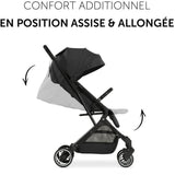 HAUCK - Poussette compacte - TRAVEL N CARE - 4 roues - Pliage a 1 main - Noir