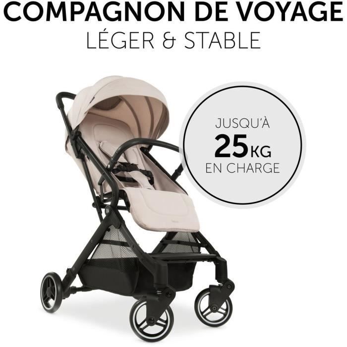 HAUCK - Poussette compacte - TRAVEL N CARE - 4 roues - Pliage a 1 main - Beige