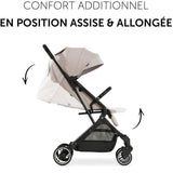 HAUCK - Poussette compacte - TRAVEL N CARE - 4 roues - Pliage a 1 main - Beige