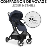 HAUCK - Poussette compacte - TRAVEL N CARE - 4 roues - Pliage a 1 main - Bleu