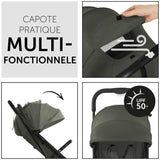 HAUCK - Poussette compacte - TRAVEL N CARE - 4 roues - Pliage a 1 main - Olive