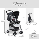 HAUCK - Poussette canne - SPORT - Pliable & inclinable - Capote Pare-Soleil - 4 roues - Mickey Stars