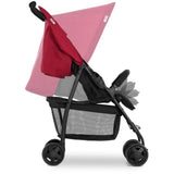 HAUCK - Poussette canne - SPORT - Pliable & inclinable - Capote Pare-Soleil - 4 roues - Noir / Rouge