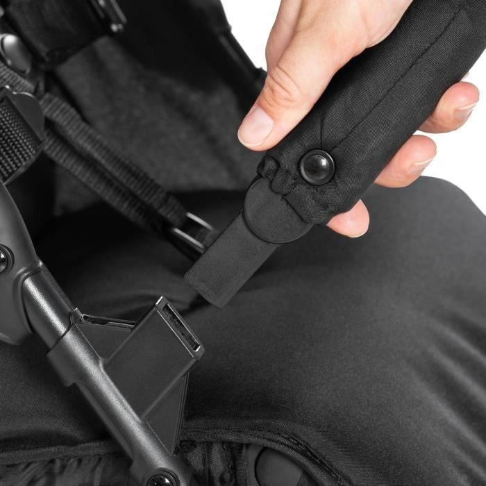 HAUCK - Poussette canne - SPORT - Pliable & inclinable - Capote Pare-Soleil - 4 roues - Noir / Rouge