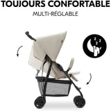 HAUCK - Poussette canne - SPORT - Pliable & inclinable - Capote Pare-Soleil - 4 roues - Beige