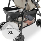 HAUCK - Poussette canne - SPORT - Pliable & inclinable - Capote Pare-Soleil - 4 roues - Beige