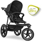 HAUCK - Poussette tout terrain - RUNNER 2 - 3 roues - Pliage a 1 main - Noir