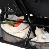 HAUCK - Poussette double - SWIFT X DUO - 4 roues - Pliage a 1 main - Noir