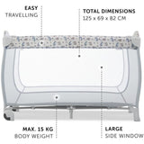 Lit de voyage - HAUCK - SLEEP N PLAY GO PLUS - 60 x 120 cm - Des la naissance - Pliable - Roulettes - Pooh Exploring