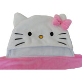 Plaid polaire a capuche 3D - HELLO KITTY - Rose - 120 x 150 cm