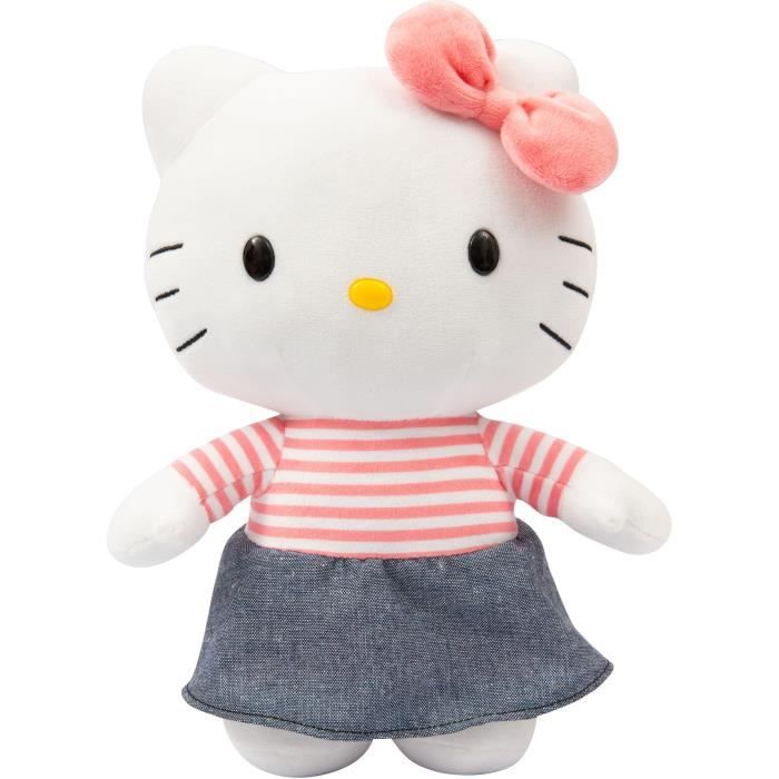 Peluche - GPTOYS - HELLO KITTY - HKT131 - Modele robe denim - 30 cm - Des 3 ans