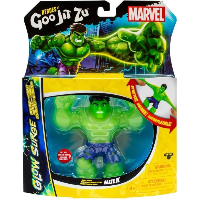 Hulk Glow Surge 11cm - HERoeS OF GOO JIT ZU - MARVEL - Figurine lumineuse et extensible