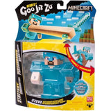 Figurine extensible - GOO JIT ZU - Minecraft Steeve - 11 cm - Texture élastique - Extensible 3x