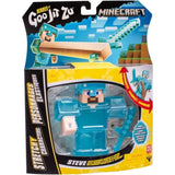 Figurine extensible - GOO JIT ZU - Minecraft Steeve - 11 cm - Texture élastique - Extensible 3x