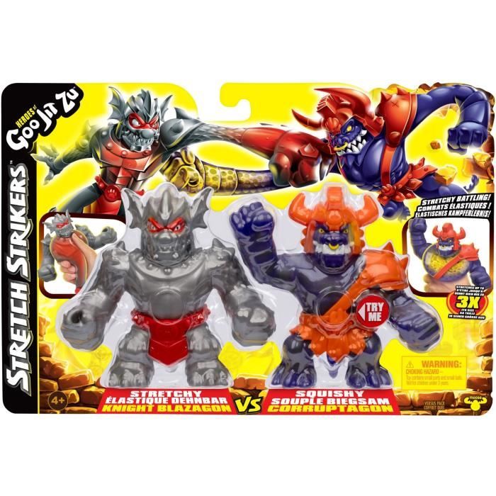 Strikers Blaz vs Corr 11cm Figurine Duo - HERoeS OF GOO JIT ZU - Epic battle with warrior armor