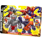 Duo de Figurines Strikers Blaz vs Corr 11cm - HERoeS OF GOO JIT ZU - Combat épique avec armures de guerriers