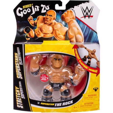 Figurine extensible - GOO JIT ZU WWE - The Rock - 11 cm - Texture élastique - Extensible 3x