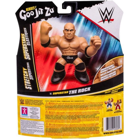 Figurine extensible - GOO JIT ZU WWE - The Rock - 11 cm - Texture élastique - Extensible 3x