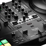 HERCULES DJCONTROL INPULSE T7 - Contrôleur DJ motorisé noir avec deux platines