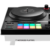 HERCULES DJCONTROL INPULSE T7 - Contrôleur DJ motorisé noir avec deux platines