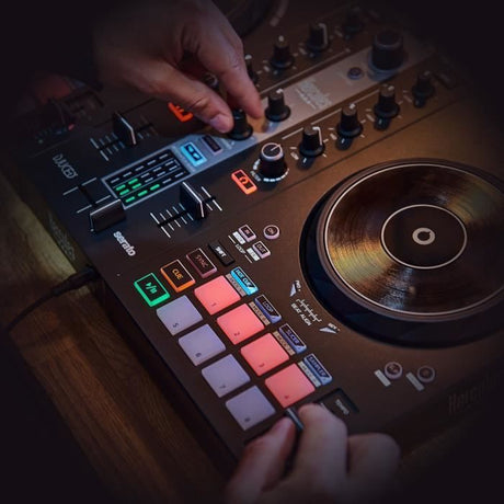 HERCULES DJ CONTROL INPULSE 300 MK2 - Contrôleur DJ USB - 2 voies - 16 pads - Logiciels et tutoriels - Carte son intégrée