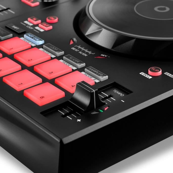 HERCULES DJ CONTROL INPULSE 300 MK2 - Contrôleur DJ USB - 2 voies - 16 pads - Logiciels et tutoriels - Carte son intégrée