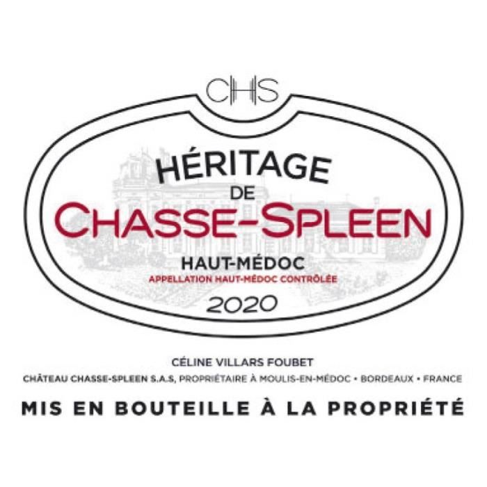 L'Héritage de Chasse-Spleen 2020 Haut-Médoc - Vin rouge de Bordeaux
