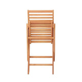 Lot de 4 chaises de jardin pliantes - EDEN - Bois Eucalyptus FSC - 57,5 x 46,5 x H90 cm