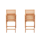 Lot de 2 chaises de jardin pliantes - EDEN - Bois Eucalyptus FSC - 57,5 x 46,5 x H90 cm