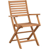 Lot de 2 fauteuils de jardin pliants - EDEN - Bois Eucalyptus FSC - 57,5 x 52,5 x H91 cm