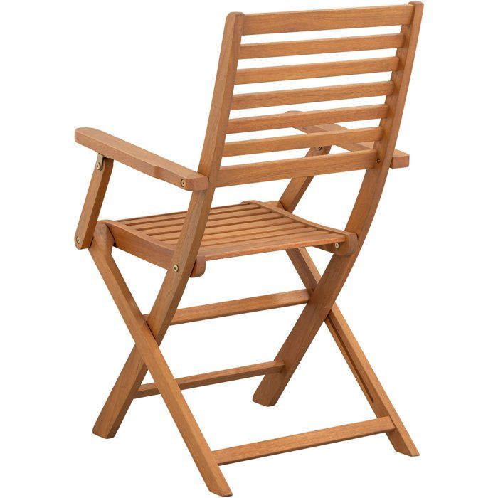 Lot de 2 fauteuils de jardin pliants - EDEN - Bois Eucalyptus FSC - 57,5 x 52,5 x H91 cm