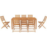 Ensemble repas de jardin - HAVANA - Bois Eucalyptus FSC - Table 180 x 90 cm + 8 chaises - 8 personnes