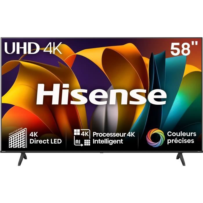 HISENSE 58A6N LED TV - 58 (146 cm) - 4K UHD - Dolby Vision - Smart TV - 3xHDMI