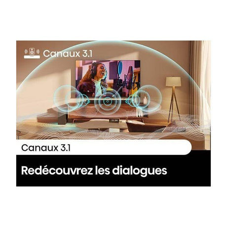 Barre de son - HISENSE - Caisson de basses sans fil - Bluetooth - 3.1 CH - Max 480 W